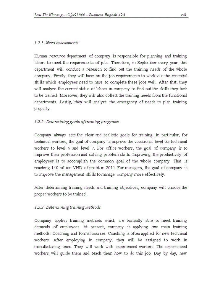 image for page Improving training programs to increase revenue of thanh nam technology development and construction joint – stock company