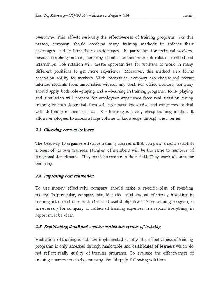 image for page Improving training programs to increase revenue of thanh nam technology development and construction joint – stock company