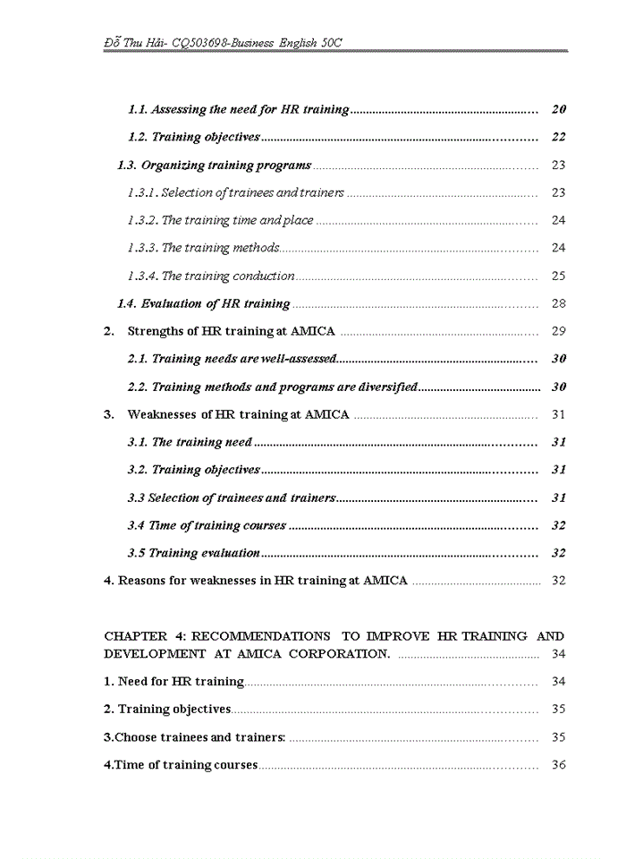 image for page Improving the effectiveness of hr training and development at amica corporation