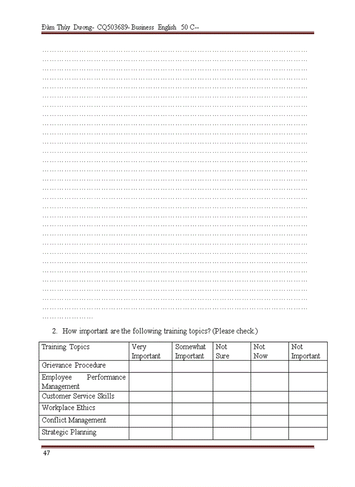 image for page Improving training and development program for Insurance Agents in Viet Nam Cathay Life Insurance Company
