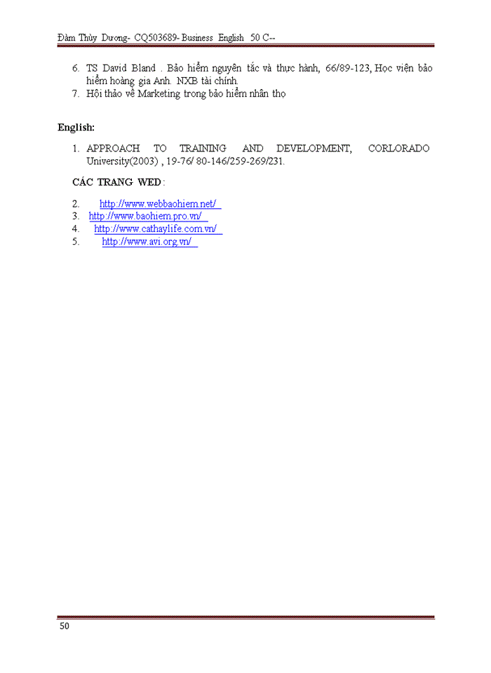 image for page Improving training and development program for Insurance Agents in Viet Nam Cathay Life Insurance Company