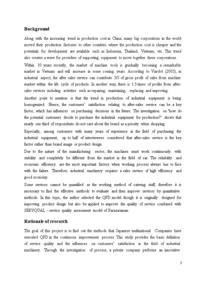 image for page Apply servqual & quality function deployment to improve customer satisfaction with after-sales service in machinery manufacturing, case study: svn company
