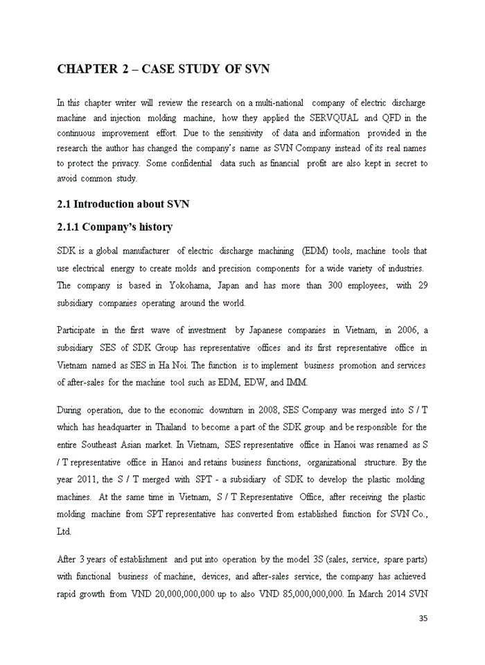image for page Apply servqual & quality function deployment to improve customer satisfaction with after-sales service in machinery manufacturing, case study: svn company