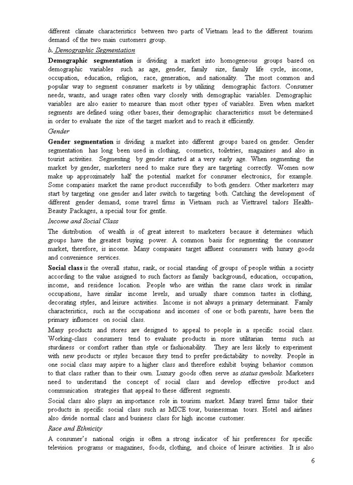 image for page Market Segmentation, Targeting and Positioning of Hanoitourist Travel Company