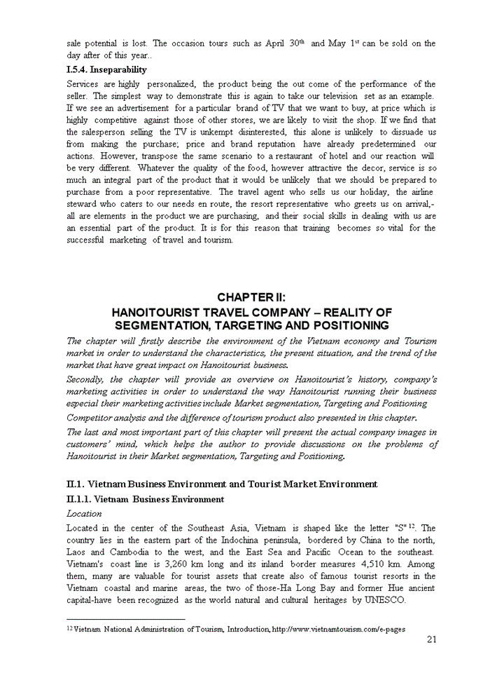 image for page Market Segmentation, Targeting and Positioning of Hanoitourist Travel Company