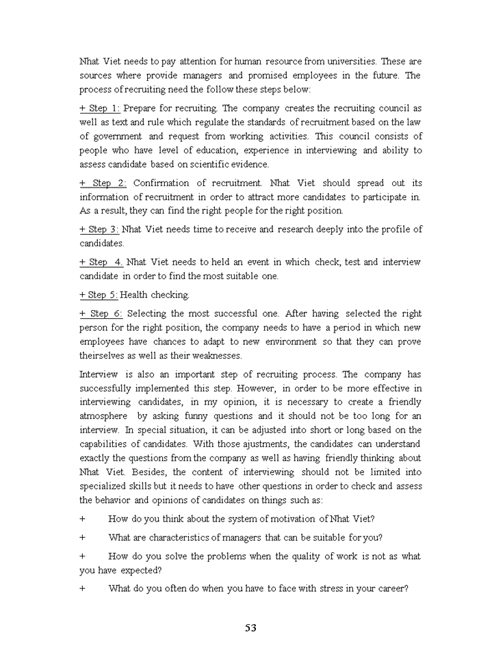 image for page Improving human resource management at nhat viet company