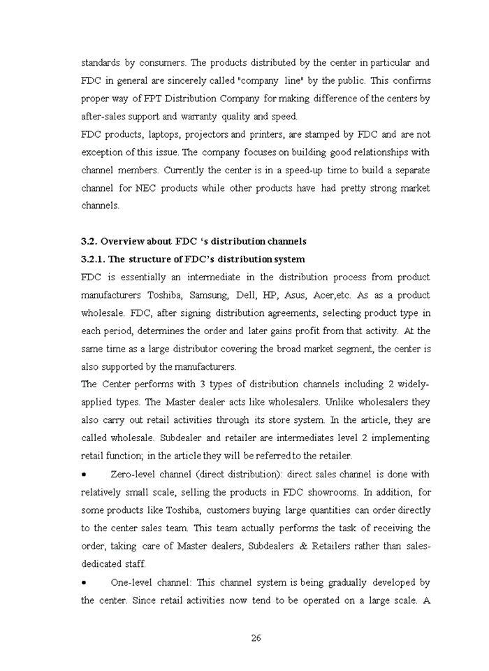 image for page Distribution channel management at fpt distribution company