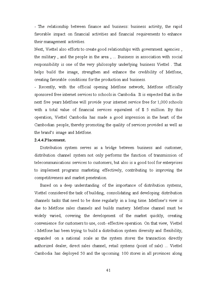 image for page Application of 4p strategy when accessing the cambodia market of viettel global investment joint stock company