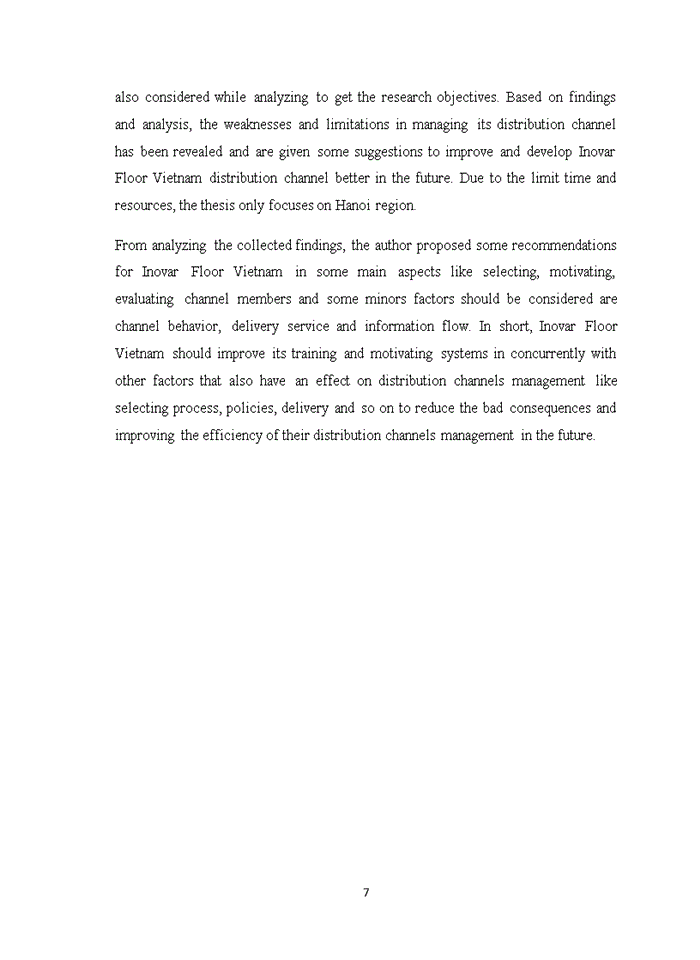 image for page The distribution channels management in Inovar Floor Vietnam