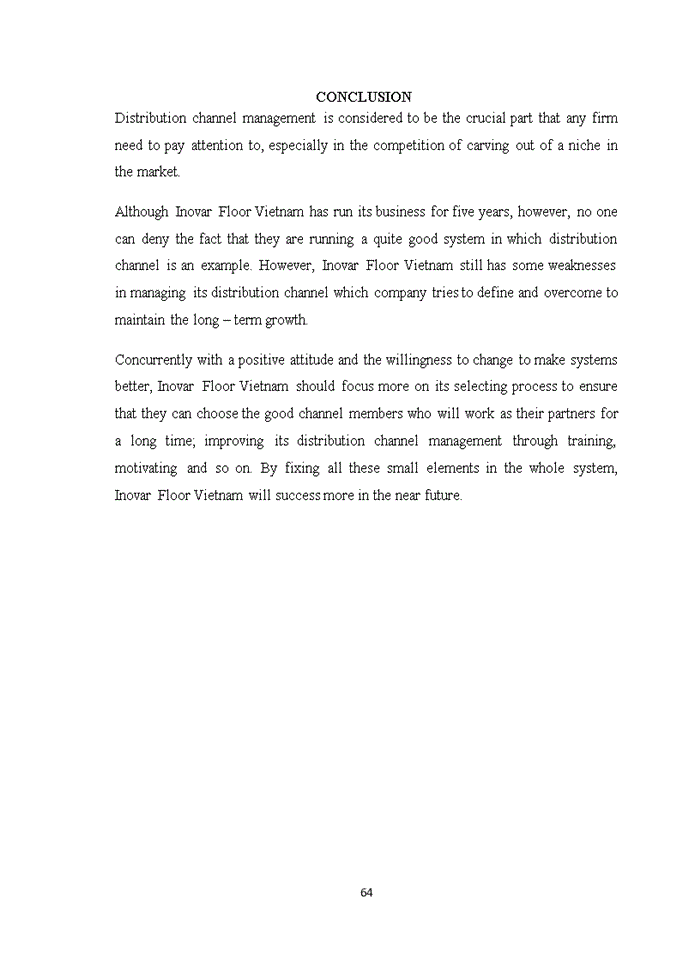 image for page The distribution channels management in Inovar Floor Vietnam