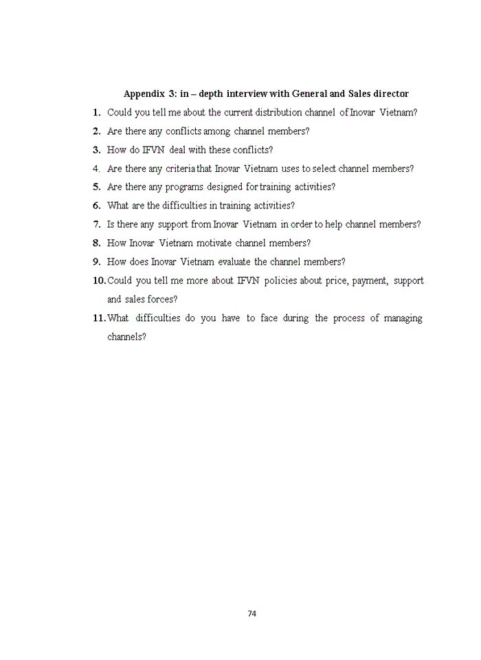 image for page The distribution channels management in Inovar Floor Vietnam