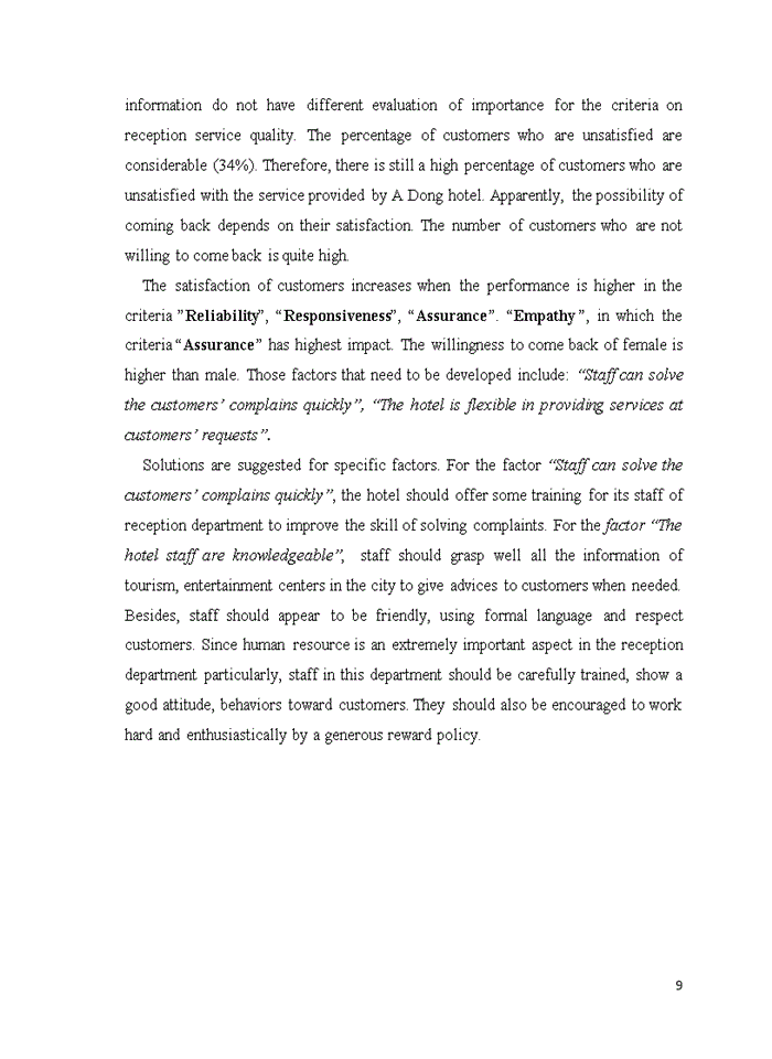 image for page Evaluating reception service quality of A Dong hotel Bachelor of Business Administration in English (E-BBA) Thesis