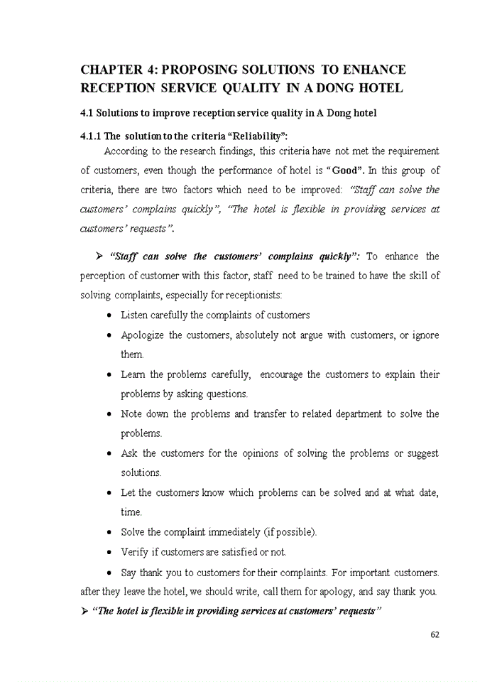 image for page Evaluating reception service quality of A Dong hotel Bachelor of Business Administration in English (E-BBA) Thesis