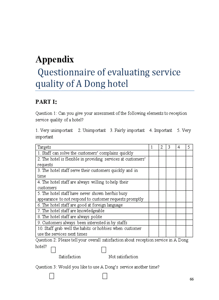 image for page Evaluating reception service quality of A Dong hotel Bachelor of Business Administration in English (E-BBA) Thesis