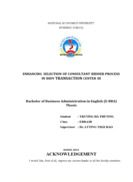 Enhancing selection of consultant bidder process in bidv transaction center iii