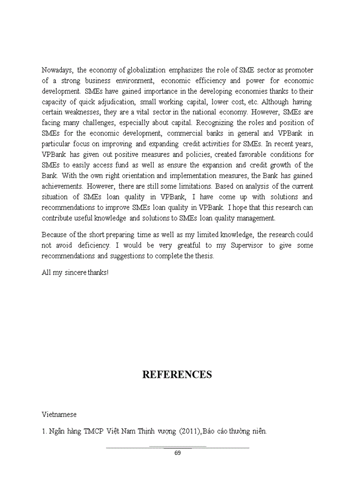 image for page Improving the SMEs loan quality in Vietnam Prosperity Joint Stock Commercial Bank