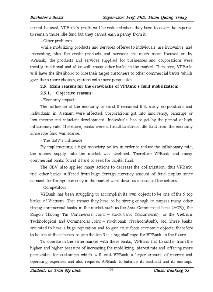 image for page Improving Fund mobilization activity of Vietnam Prosperity Commercial Joint Stock Bank