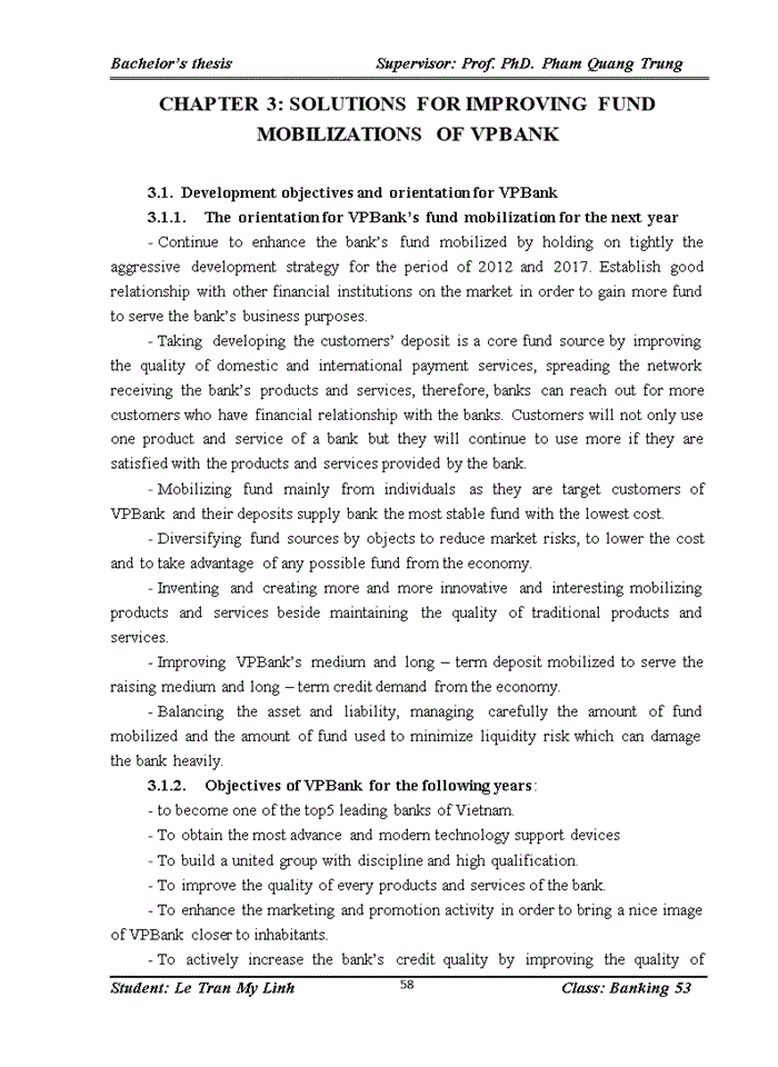 image for page Improving Fund mobilization activity of Vietnam Prosperity Commercial Joint Stock Bank