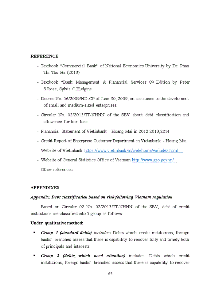 image for page Improving small and medium enterprises credit quality in Vietnam Joint Stock Commercial Bank for Industry and Trade - Hoang Mai Branch