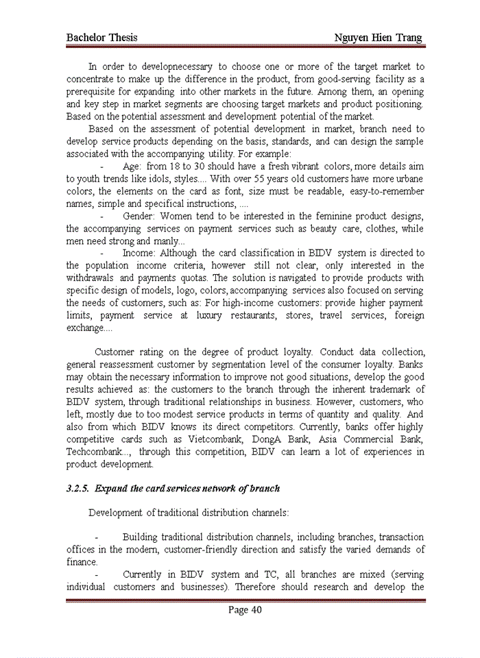 image for page Improving the quality of card services at No. 1 Center Transaction Branch of the Joint Stock Commercial Bank for Investment and Development of Vietnam (BIDV)