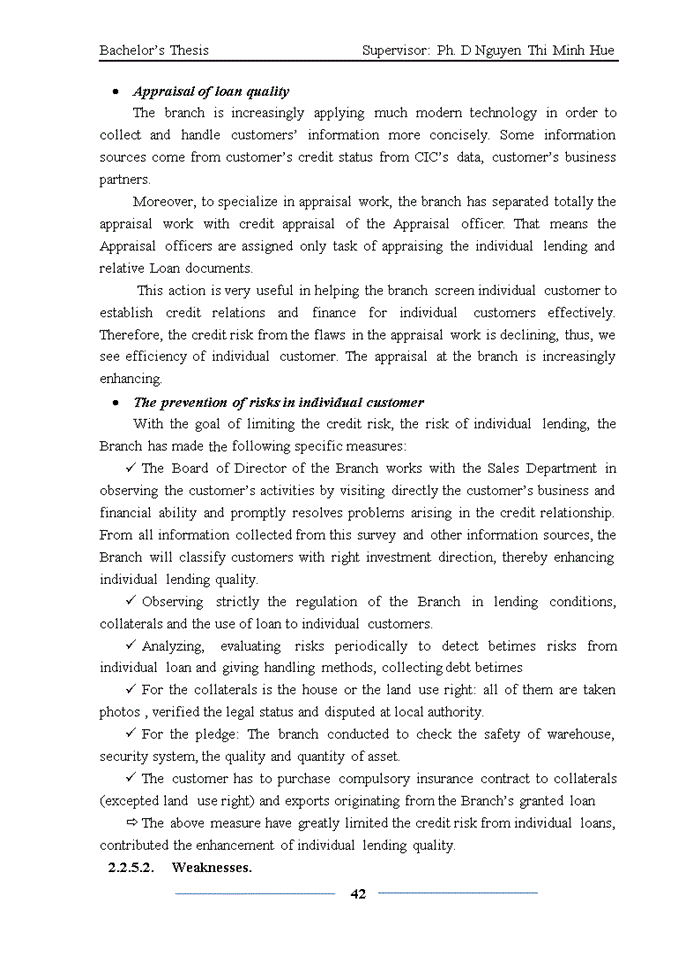 image for page Enhancing individual lending quality at viet nam thuong tin commercial joinst stock bank- hanoi branch