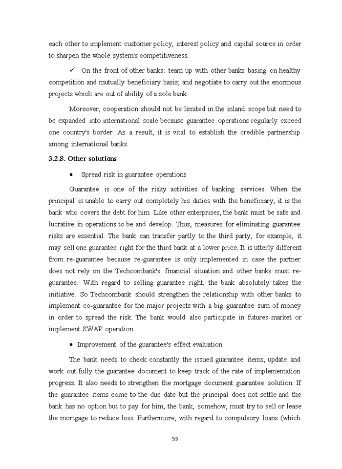 image for page Improving quality of guarantee operations in Techcombank – Ha Thanh branch