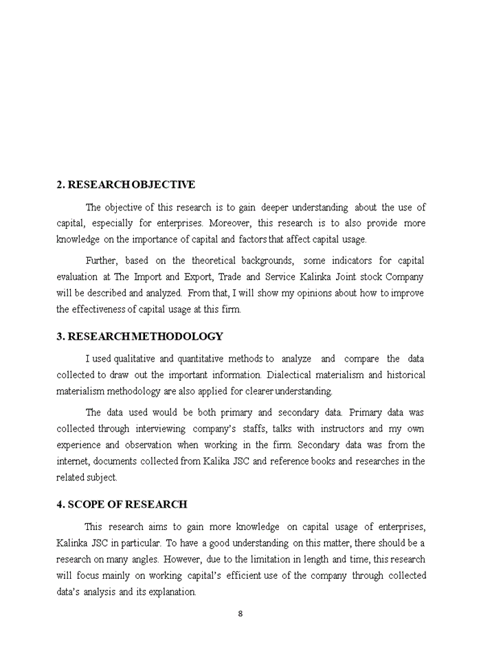 image for page Improving the efficiency of using capital in import and export trade and services Kalinka JSC