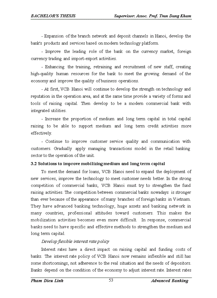 image for page Improving medium and long term capital mobilization at joint stock commercial bank for foreign trade of vietnam – hanoi branch
