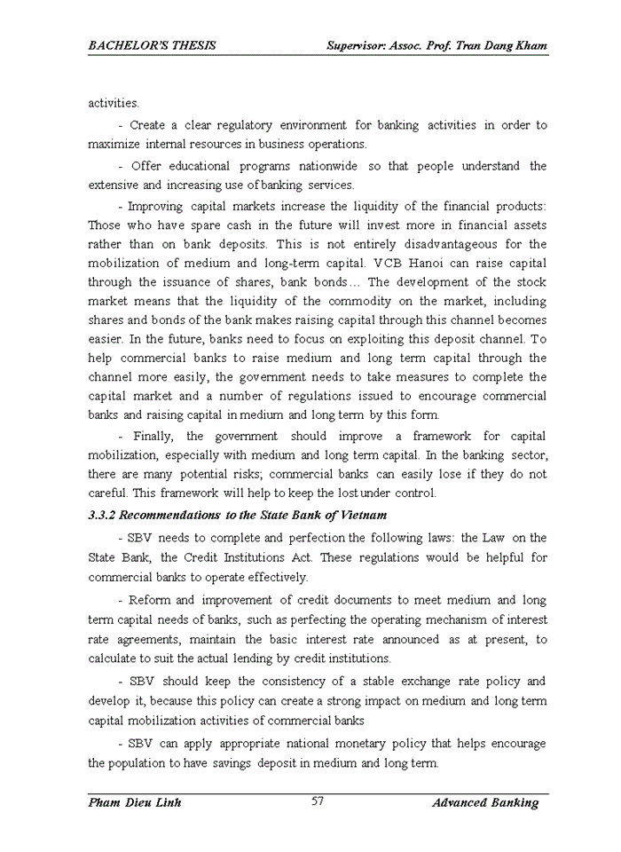 image for page Improving medium and long term capital mobilization at joint stock commercial bank for foreign trade of vietnam – hanoi branch