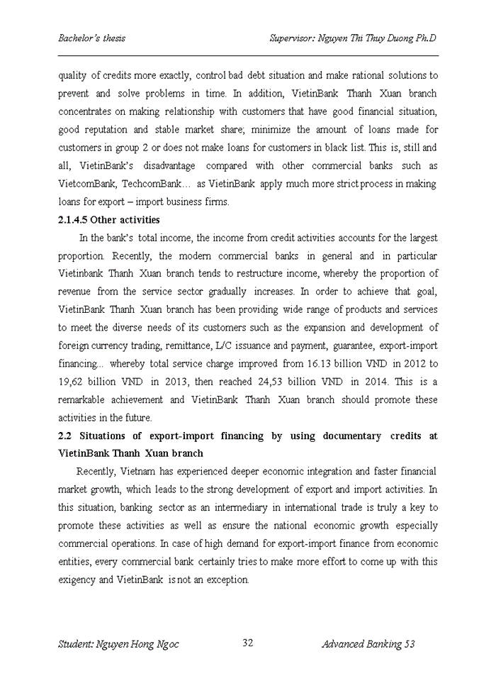 image for page Activities of export and import financing by using documentary credits at Vietnam Joint Stock Commercial Bank For Industry and Trade – Thanh Xuan Branch