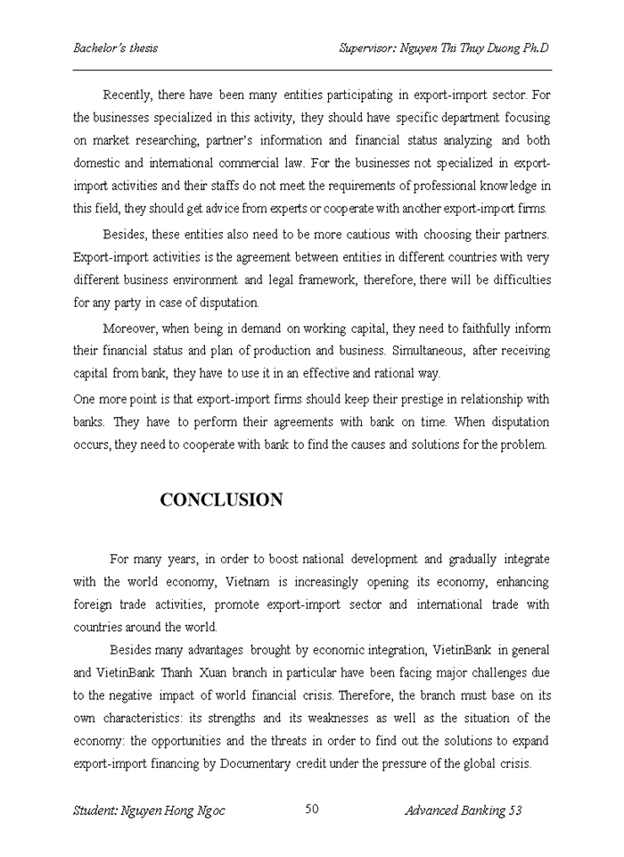 image for page Activities of export and import financing by using documentary credits at Vietnam Joint Stock Commercial Bank For Industry and Trade – Thanh Xuan Branch