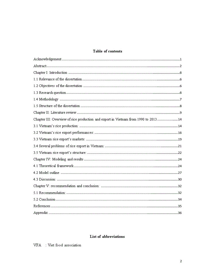 image for page Discuss on economic analysis of determinants of rice export in vietnam from 1990-2013