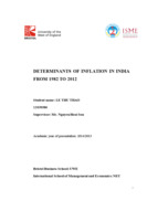 Determinants of inflation in india from 1982 to 2012