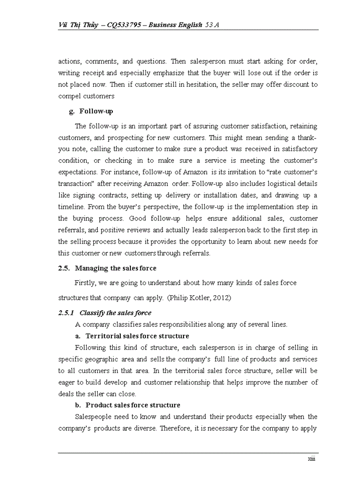 image for page Assessing sales capability of salespeople in ocean star tour joint stock company