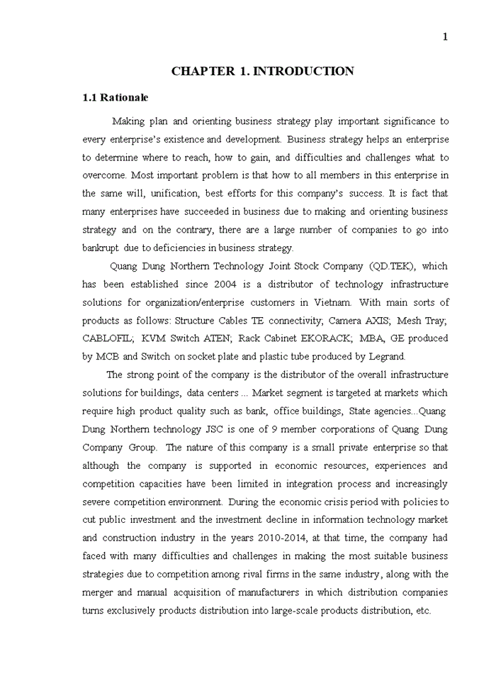 image for page Competitive strategy of quang dung northern technology jsc