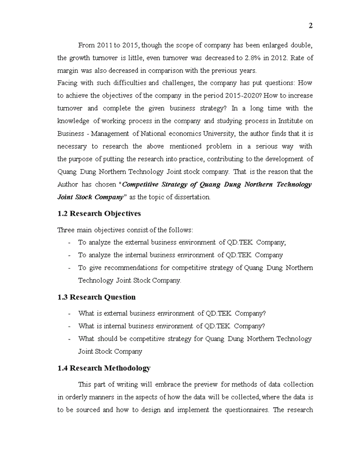 image for page Competitive strategy of quang dung northern technology jsc