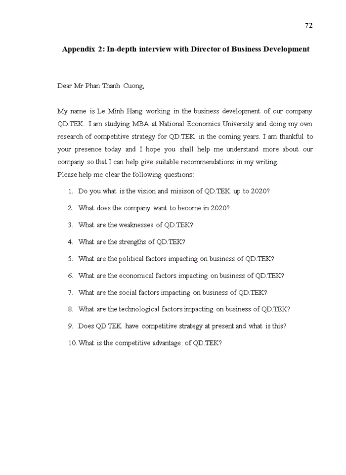 image for page Competitive strategy of quang dung northern technology jsc