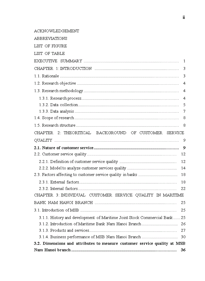image for page Improving customer service quality for individual customers at nam hanoi branch of maritime bank