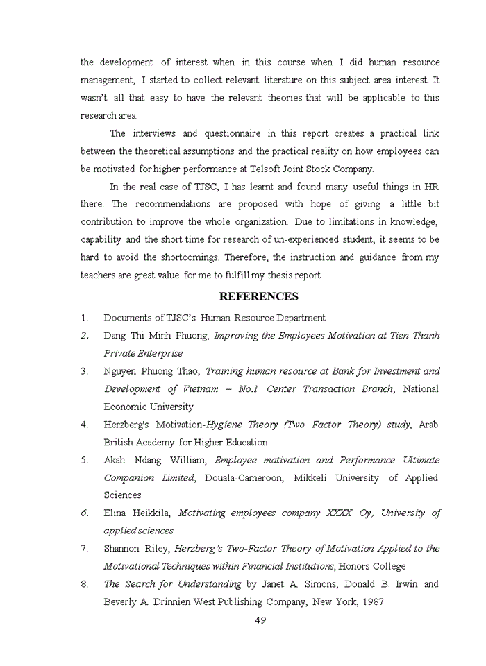 image for page Improving the employees’ motivation at telsoft joint stock company