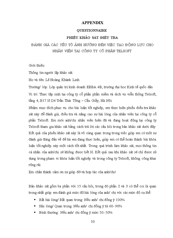 image for page Improving the employees’ motivation at telsoft joint stock company