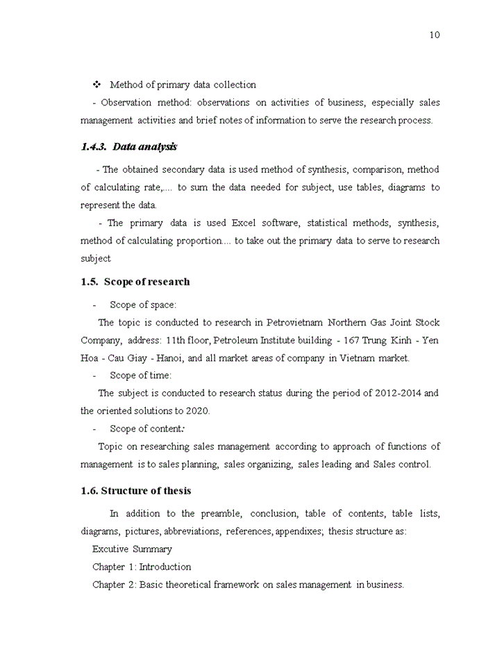 image for page Sales management in petrovietnam northern gas joint stock company