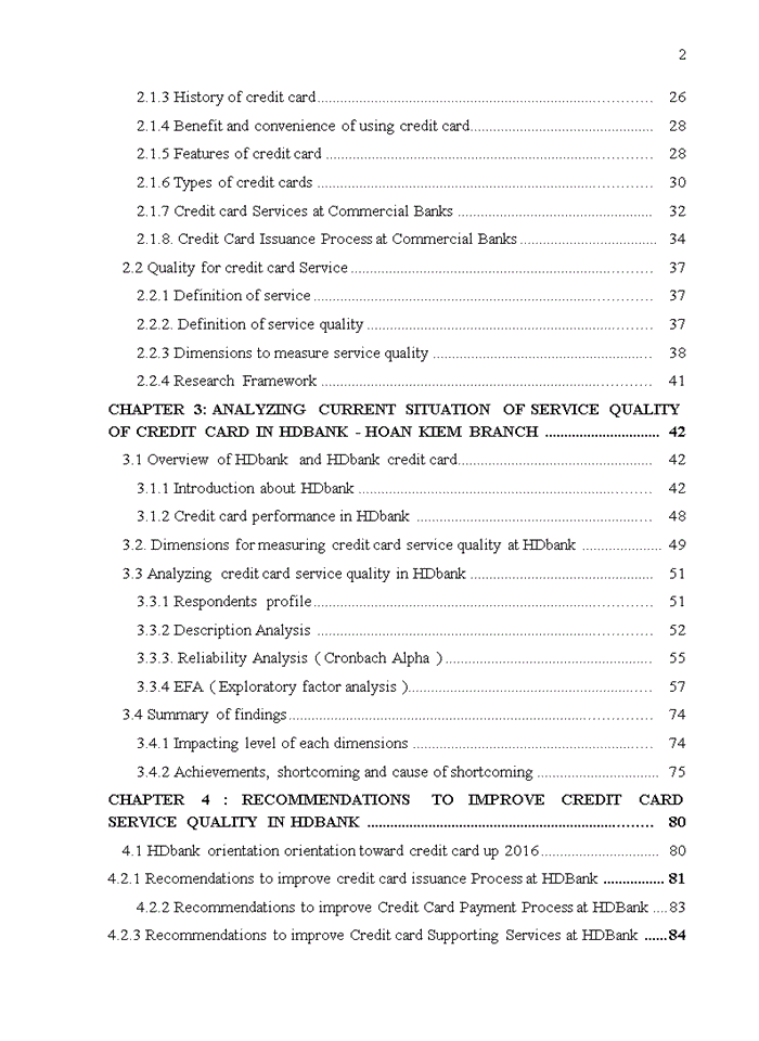 image for page Assessing quality credit card service in HDbank- Hoan Kiem Branch