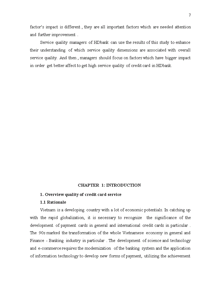 image for page Assessing quality credit card service in HDbank- Hoan Kiem Branch