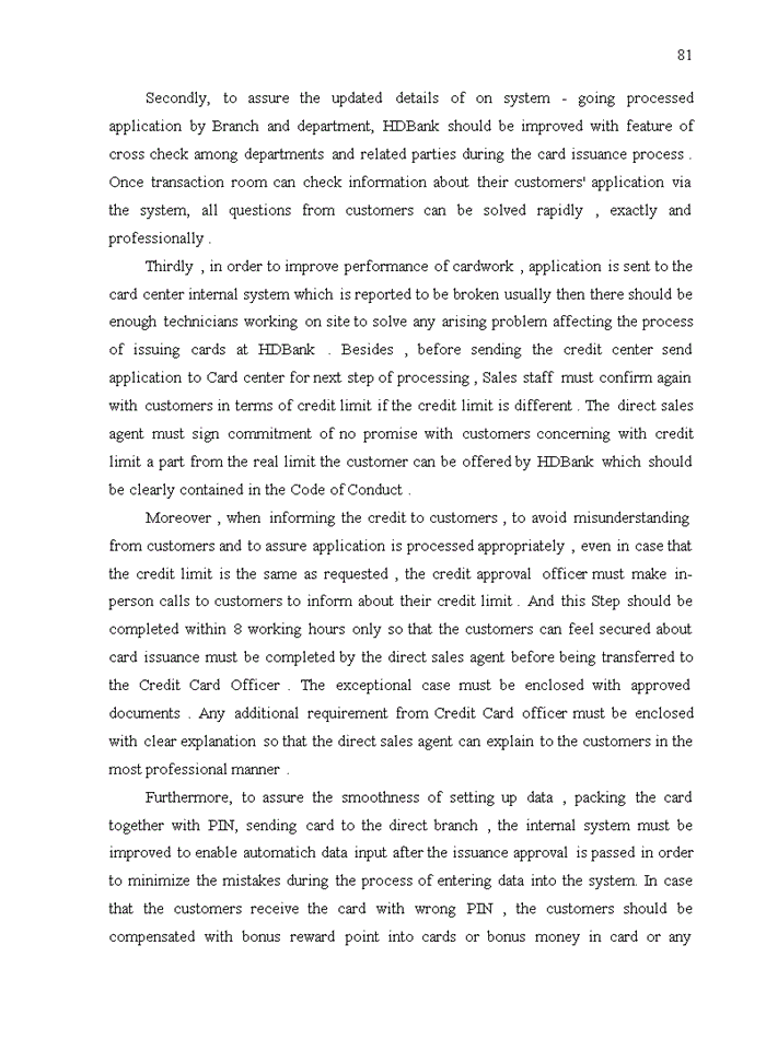 image for page Assessing quality credit card service in HDbank- Hoan Kiem Branch