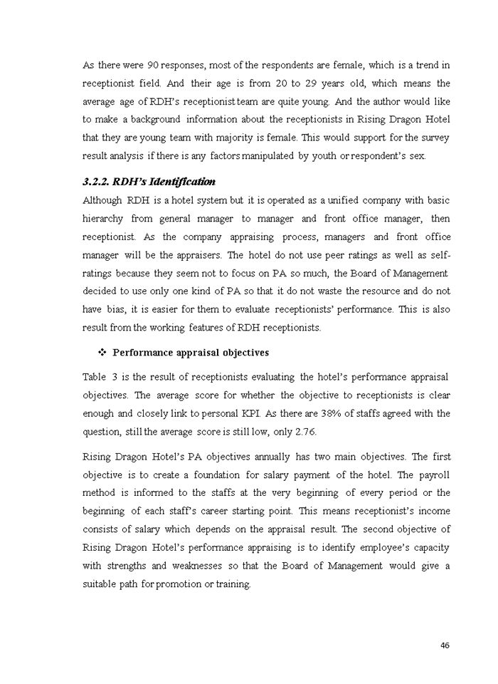 image for page Performance appraisal for receptionists in rising dragon hotel system