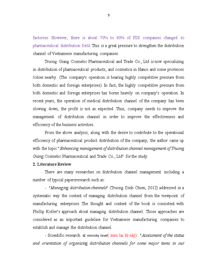 image for page Enhancing distribution channel management of Truong Giang Cosmetic Pharmaceutical and Trade Co., Ltd