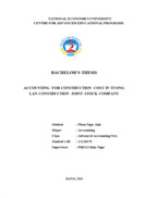 Accounting for construction cost in tuong lan construction joint stock company