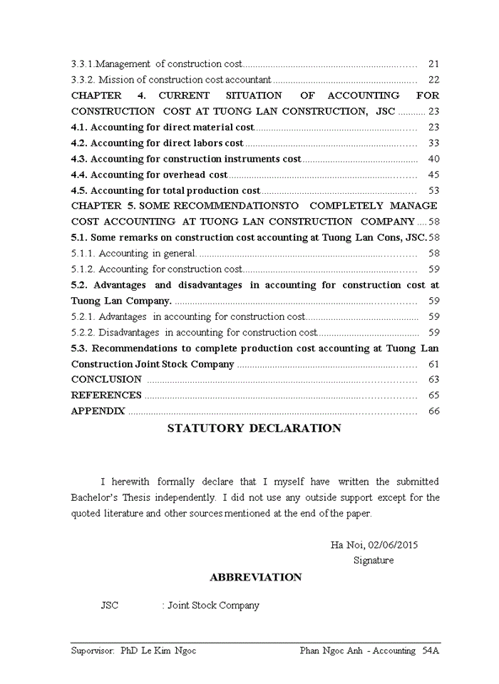 image for page Accounting for construction cost in tuong lan construction joint stock company