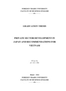 Private sector development in japan and recommendations for vietnam