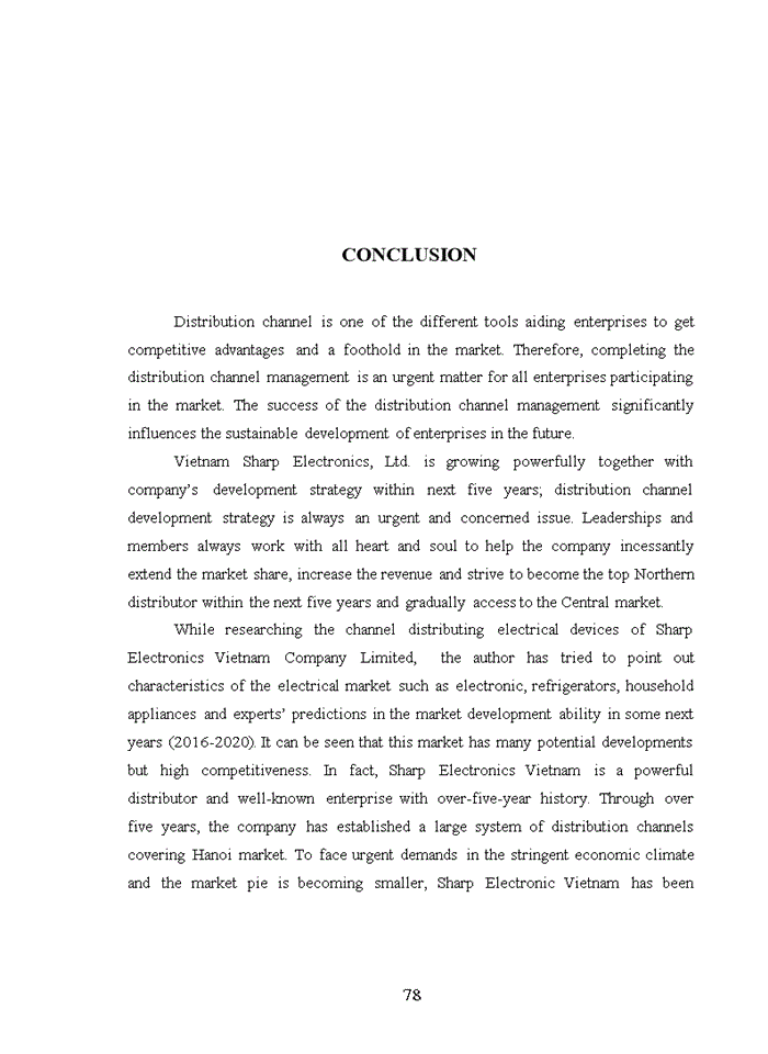 image for page Management of distribution channels of sharp electronics viet nam company limited